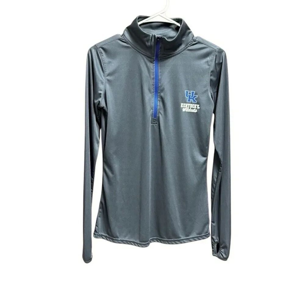 Top Of World Gray UK Kentucky Wildcats Quarter Zip Athletic Pullover Size Small